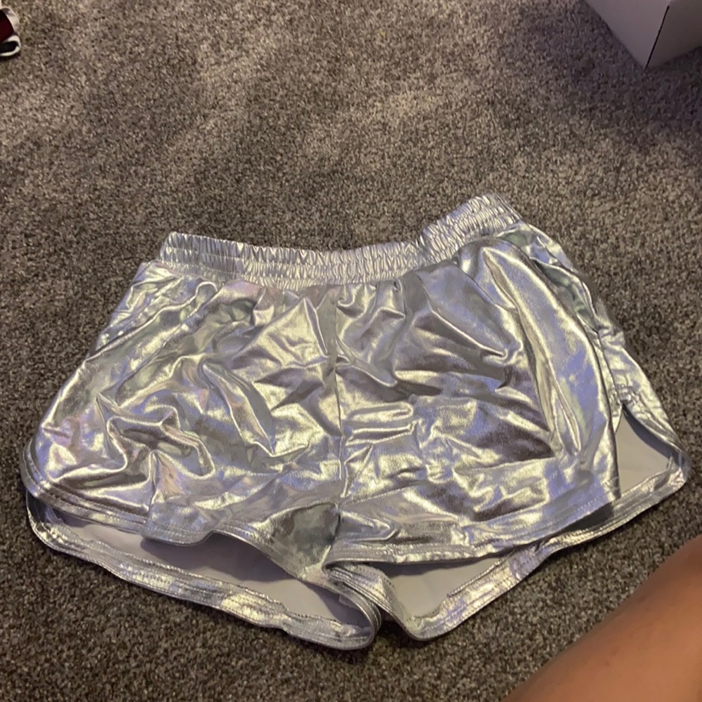 Metallic shorts with pockets!